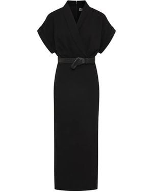 Rebecca Vallance Tallon Short Sleeve Midi Dress - Black