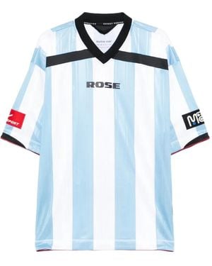 Martine Rose Striped Football T-Shirt - Blue