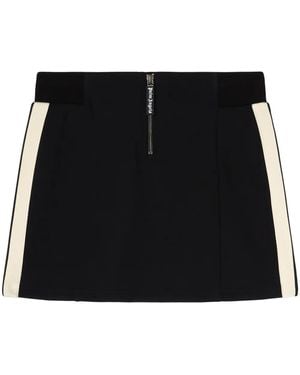 Palm Angels Side-Stripe Mini Skirt - Black