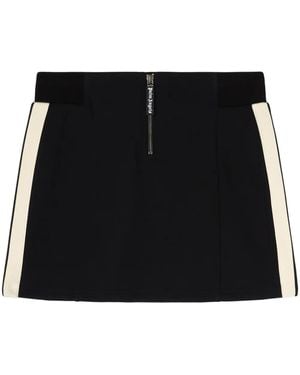 Palm Angels Side-Stripe Mini Skirt - Black