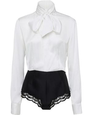 DSquared² Zweifarbiger Playsuit - Weiß