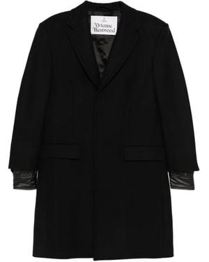 Vivienne Westwood Virgin Wool Blend Single-Breasted Coat - Black