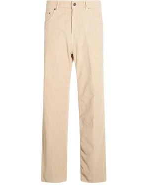 Haikure Corduroy-Textured Cotton Trousers - Natural