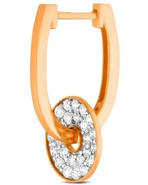 Ginette NY Donut Diamond-Embellished Hoop Earrings - Metallic