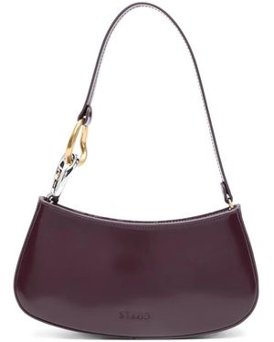 STAUD Ollie Shoulder Bag With Curved Handle - Purple
