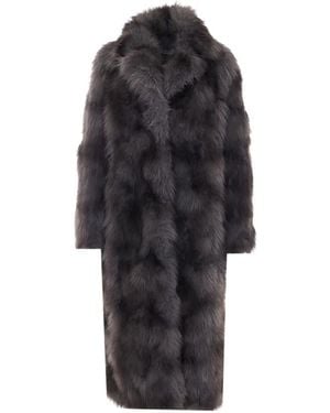 S.W.O.R.D Mantel Mit Shearling-Struktur - Schwarz