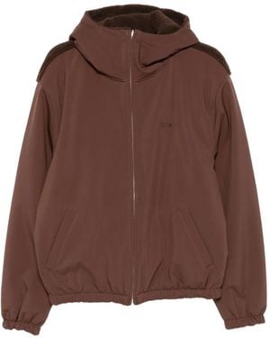 Arte' Logo-Embroidered Jacket - Brown