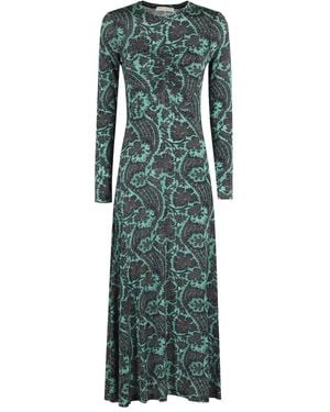 Ulla Johnson Naia Printed Long-sleeve Maxi Dress - グリーン
