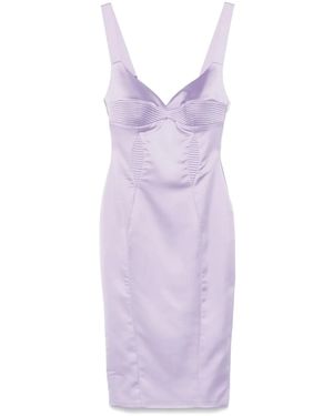Murmur Haze Midi Dress - Purple