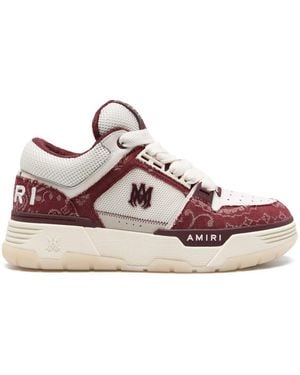 Amiri Bandana Denim Trainers - Pink