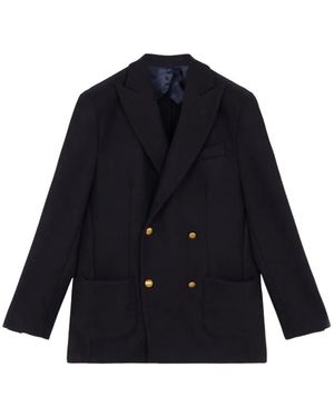 Fortela David Double-Breasted Blazer - Blue