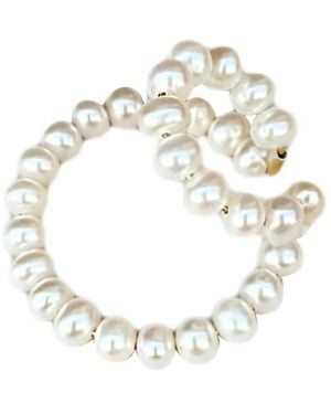 Saskia Diez Double Pearl Earcuff - White