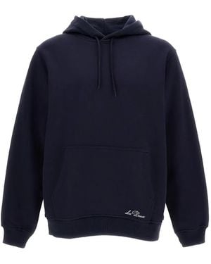 Les Deux Hoodie Met Print - Blauw