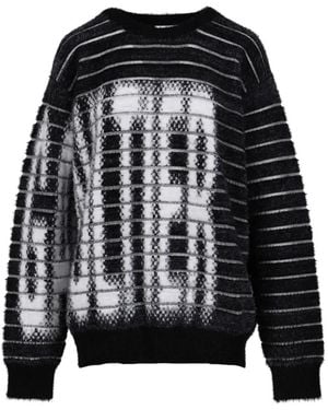 Jean Paul Gaultier ストライプ セーター - ブラック