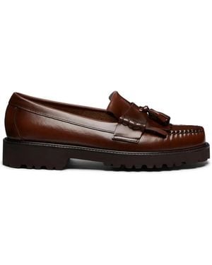 G.H. Bass & Co. Weejuns 90S Layton Tassel-Detail Leather Loafers - Brown