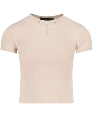 Y. Project Logo-Appliqué T-Shirt - Natural