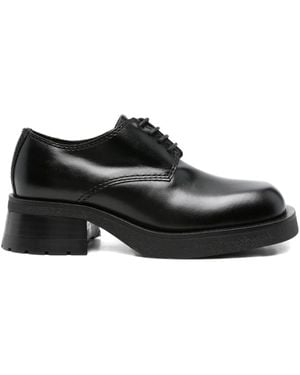 Miista Althea Lace-Up Platform Derby Shoes - Black