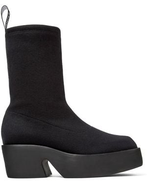 Camper Billie Leather Ankle Boots - Black