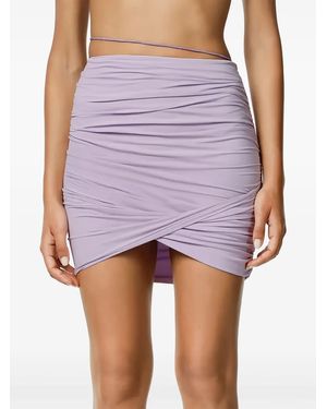 Amazuìn Onah Gedrapeerde Mini-Rok - Paars