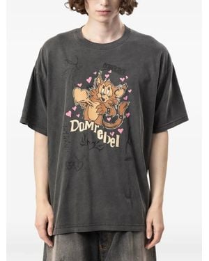 DOMREBEL T-Shirt Boom En Coton À Imprimé Graphique - Grey