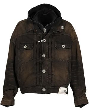 Maison Mihara Yasuhiro Shifted Layer Denim Jacket - Black