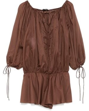 ANDAMANE Cotton Playsuit - Brown