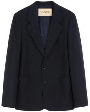 Valentino Garavani Single-Breasted Jacket - Blue