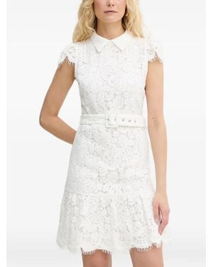 Silvian Heach Robe Courte Ceinturée - White