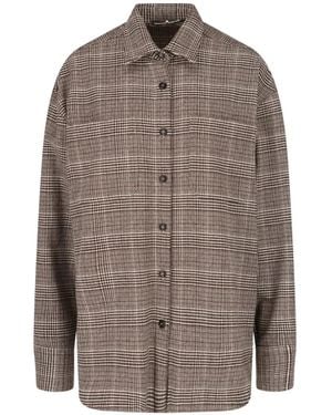 Ermanno Scervino Camicia A Quadri - Marrone