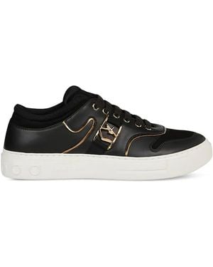 Ferragamo Gancini-Plaque Low-Top Trainers - Black