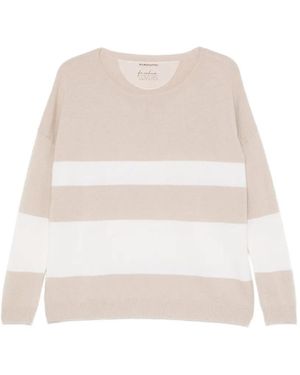 Purotatto Horizontal-Stripe Jumper - Natural