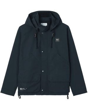 Chocoolate Logo-Patch Hooded Jacket - Blue
