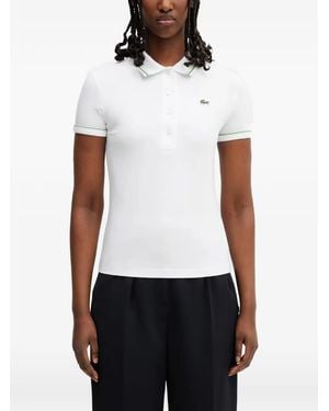 Lacoste L.12.D Slim-Fit Trim-Detail Polo - White