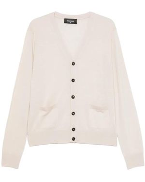 DSquared² Buttoned Cardigan - White
