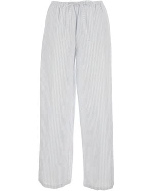 DUNST Striped Drawstring Pants - White