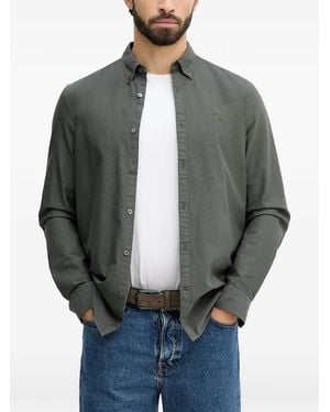 Lindbergh Button-Down Long-Sleeve Shirt - Grey