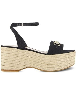 Gucci 75Mm Wedge Espadrilles - Black