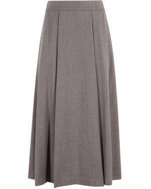 Kiltie Falda acampanada con pliegues - Gris