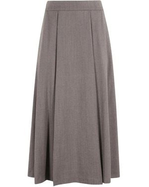 Kiltie Pleated A-Line Skirt - Gray