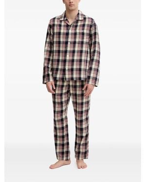 GANT Checked Pyjama Set - White