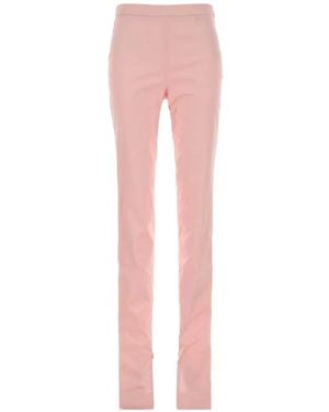 Gucci Stretch Silk Faille Leggings - Pink
