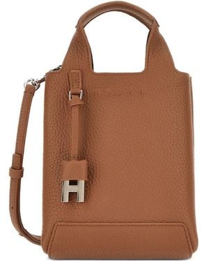 Hogan Mini Logo Charm Bag - Brown