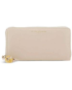 Gianni Chiarini Logo-Print Leather Wallet - Natural