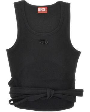 DIESEL Tie-Detail Tank Top - Black