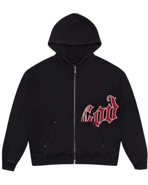 Godspeed Logo-Print Hoodie - Blue