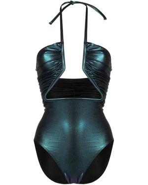 【Rick Owens】ホルターネック ワンピース水着 Halterneck cutout swimsuit in black - Rick Owens | Mytheresa