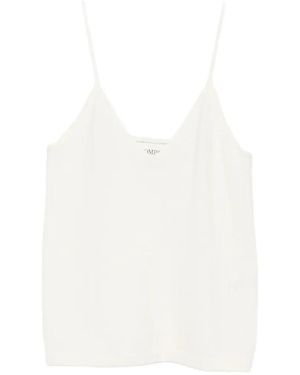 Bompard V-Neck Straps Top - White