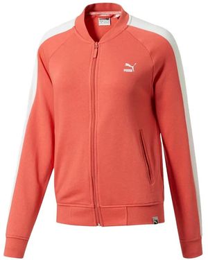PUMA Logo-Detail Zip-Up Sweatshirt - Red