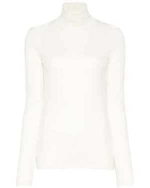 Jil Sander High-Neck Long-Sleeve Top - White