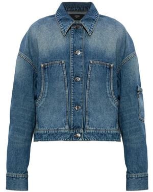 Amiri Logo-Charm Denim Jacket - Blue